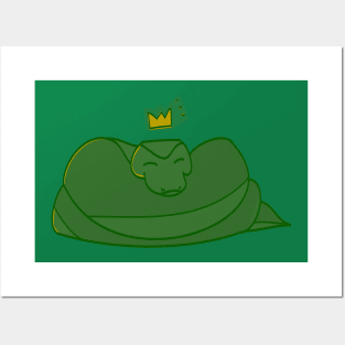 Snake King print Posters and Art